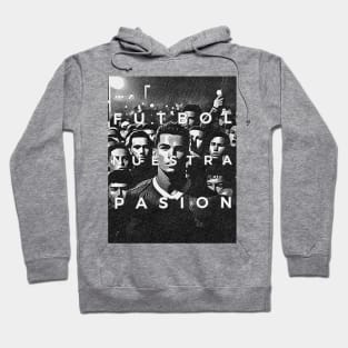 SCPL003 - Futbol nuestra Pasion: Player in the middle of a crowd Hoodie